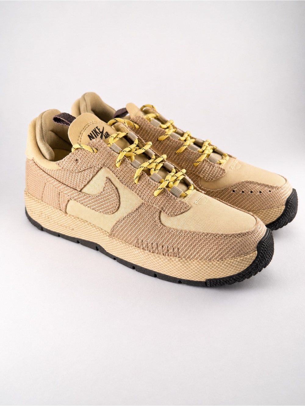 Size 8.5W- Nike Air Force 1 Wild Sesame Low-Top Sneakers